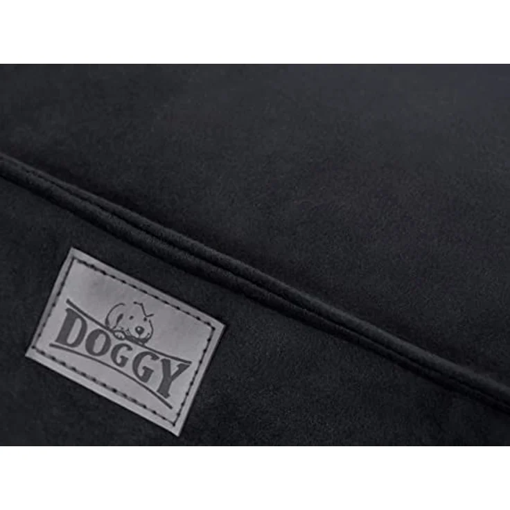 DOGGY Hundebett Haustierbett Hundeliegen Hundecouch Liegen Hundekissen Bett Sofa Hundekorb Tierbett Hundesofa Matratze Schlafplãtze, Schwarz, 120 x 77 cm - Bezug mit Reißverschluss, Erhöhung für den Kopf, leicht zu reinigen, OEKO-TEX-zertifiziert – Bild 4