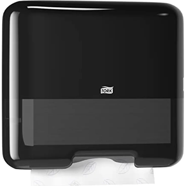 Tork Mini Spender 553108, H3 Papierhandtuchspender für Zickzack- und Lagenfalz-Handtücher, Einzelblattentnahme, schwarz – Bild 2