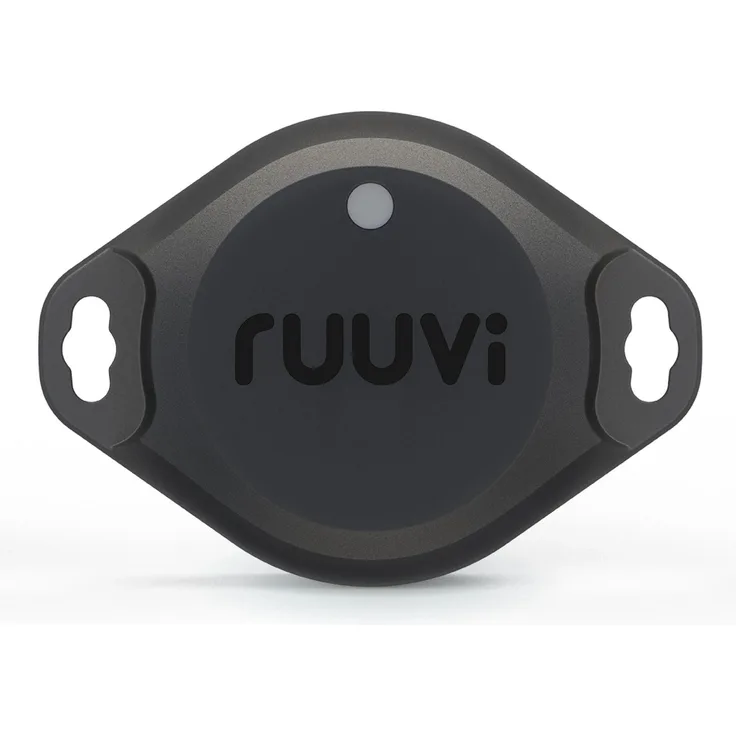 Ruuvi RuuviTag Pro RTPro 4-in-1 Umwelt Sensor, industrieller Bluetooth-Temperatur- und Feuchtigkeitssensor, IP67, Schwarz