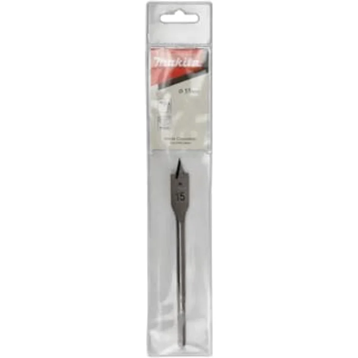 Makita Flachfräsbohrer D-07727, 15x150 mm mit Zentrierspitze und Rundschaft – Bild 2