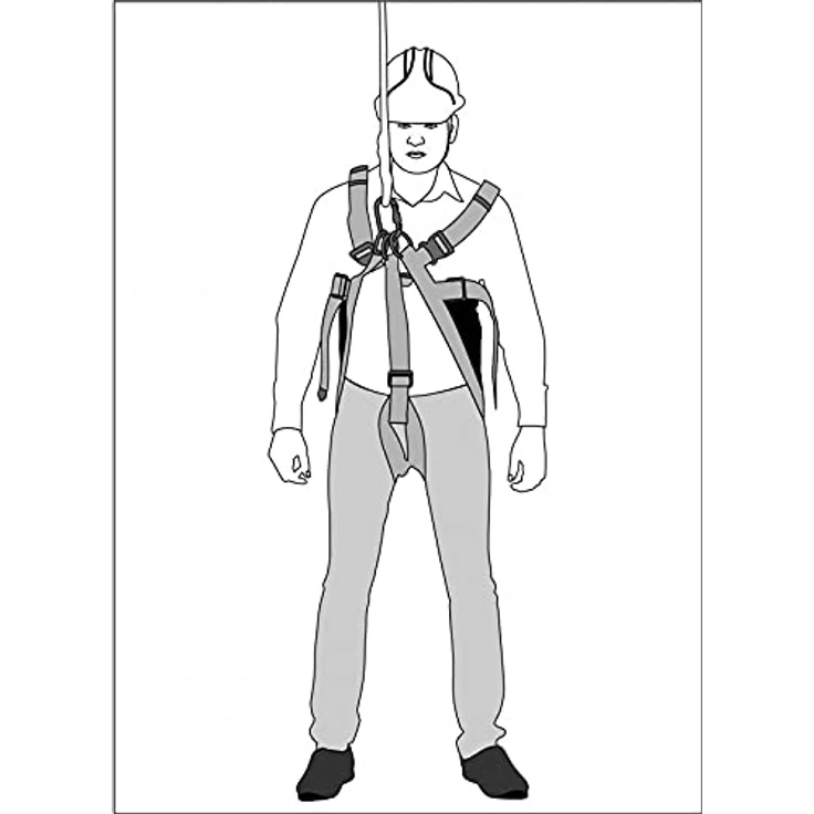 Kratos Safety Rettungsdreieck mit D-Ringen und verstellbaren Schulterträgern, Universalgröße, EN1498 – Bild 3