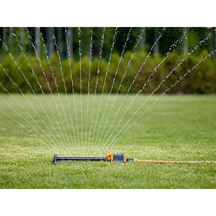 Fiskars Wassersparender Sprinkler, Rasensprenkler, Rasensprüher, Bewässerung, Kunststoff, Schwarz, Orange, 1023662 – Bild 11