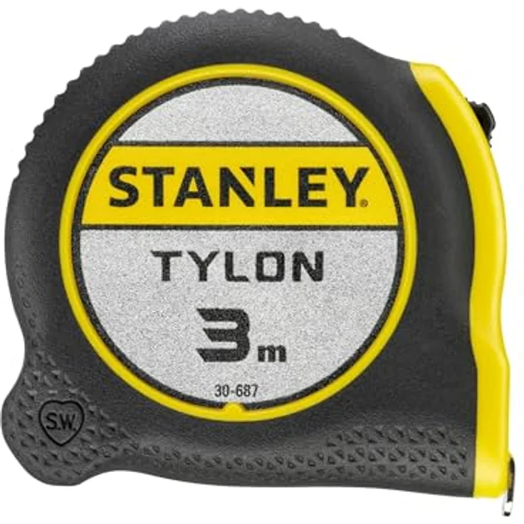 Stanley Bandmaß Tylon 3 m, Kunststoffgehäuse, extra starkes gebogenes Band, Tylon-Polymer-Schutzschicht, 0-30-687 – Bild 2