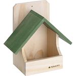 Navaris Vogelhaus aus Holz zum Aufhängen - Nistkasten für Singvögel, Meise, Star - Vogelhäuschen - Vogel Brutkasten offen - Vogelnistkasten