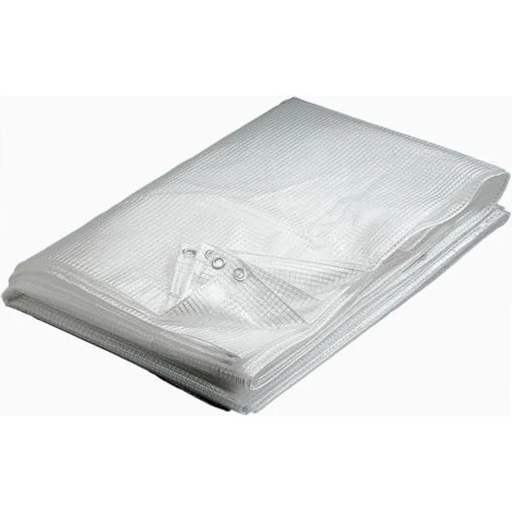 WERKA PRO Transparente Plane, 160 g/m² aus verstärktem Polyethylen, 4 x 8 m mit Aluminiumösen