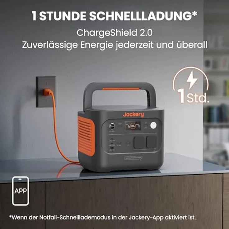 Jackery Explorer 1000 v2 Solargenerator mit 100W Solarpanel, 1070Wh LiFePO4 Powerstation, 1500W AC/100W USB-C, 1 Std. Schnellladung, Outdoor, Off-Grid, RV, Notfall – Bild 5