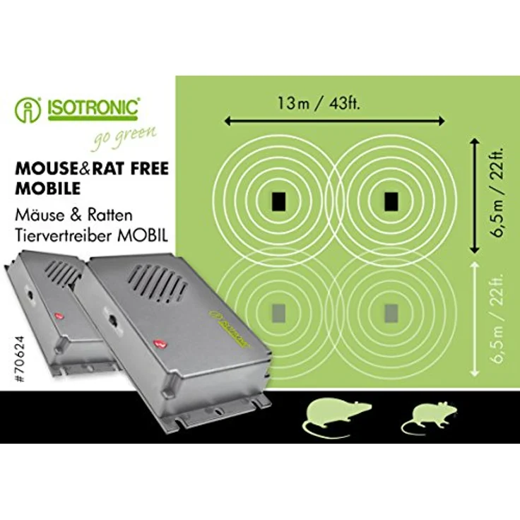 Portables Mäuse- und Rattenabwehrgerät Rattenschreck Mäuseschreck – Bild 10