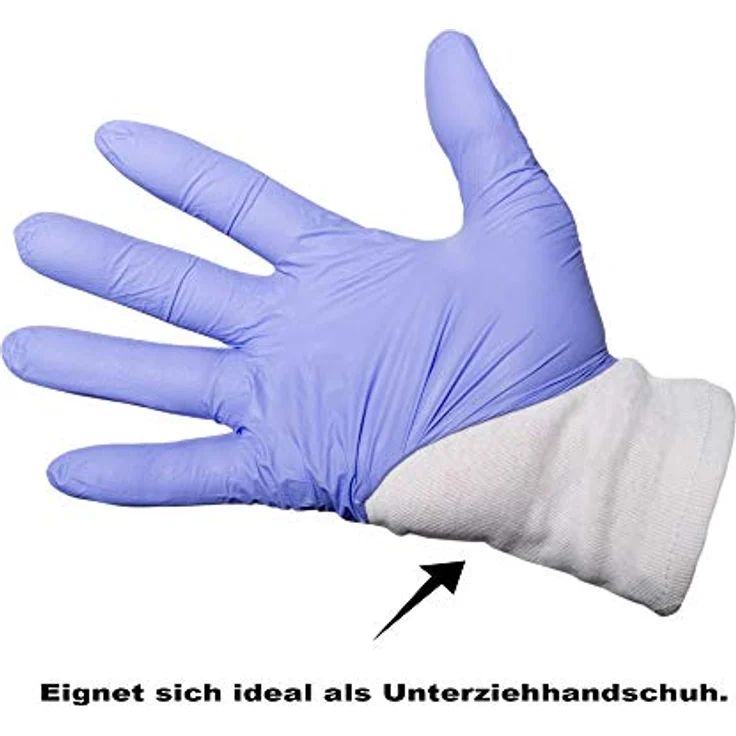 Jah 7061 Baumwollhandschuh 12 Paar oekotex schwer natur Gr. 10 – Bild 5