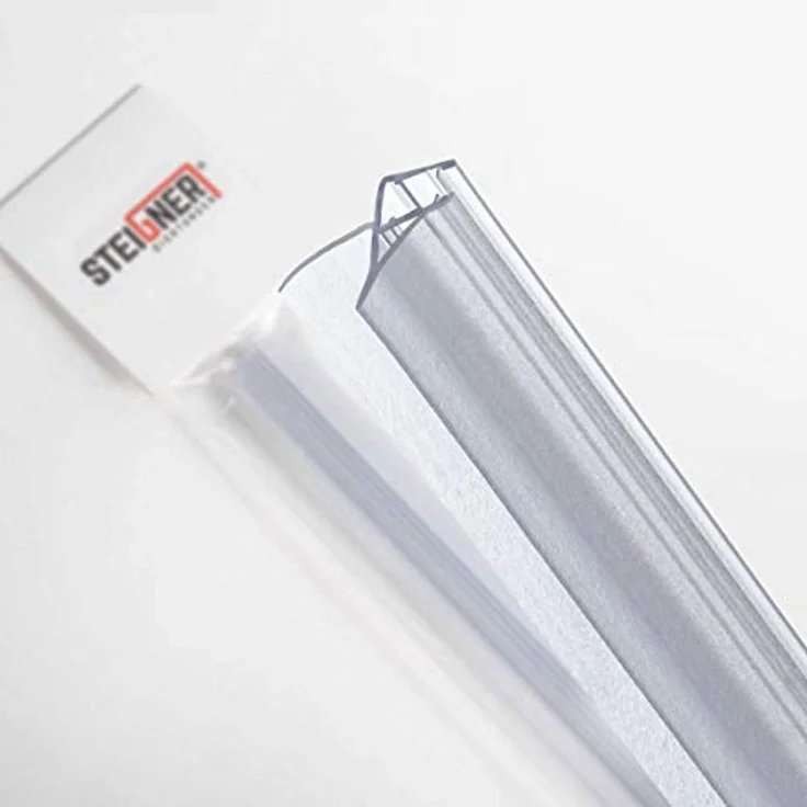 STEIGNER Duschdichtung UK09, 30cm, für Glasstärken 6/7/8 mm, gerade PVC Ersatzdichtung, 100% wasserdicht, schimmel- und kalkresistent – Bild 5