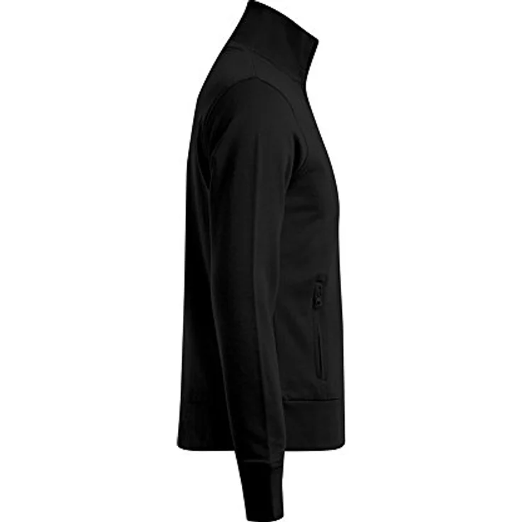 Stehkragen Zip Jacke Herren, Schwarz, XL – Bild 3