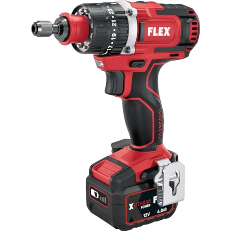 FLEX Flex 2-Gang Akku-Schlagbohrschrauber 12 V PD 2G 12-EC (mit EMS-System) - bürstenloser Motor, LED-Licht, Aluminium-Druckguss Getriebegehäuse – Bild 4