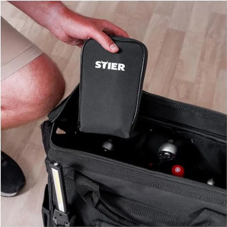 Stier Werkzeugtrolley Premium, 460 x 260 x 430 mm, robuster Tragegriff, Teleskopgriff, reißfestes Polyester – Bild 6