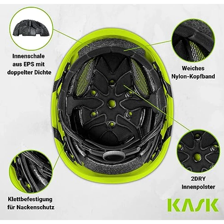 Kask Schutzhelm Superplasma HI VIZ - Arbeitsschutzhelm, Drehrad, Reflexstreifen, EN 397, rot – Bild 5