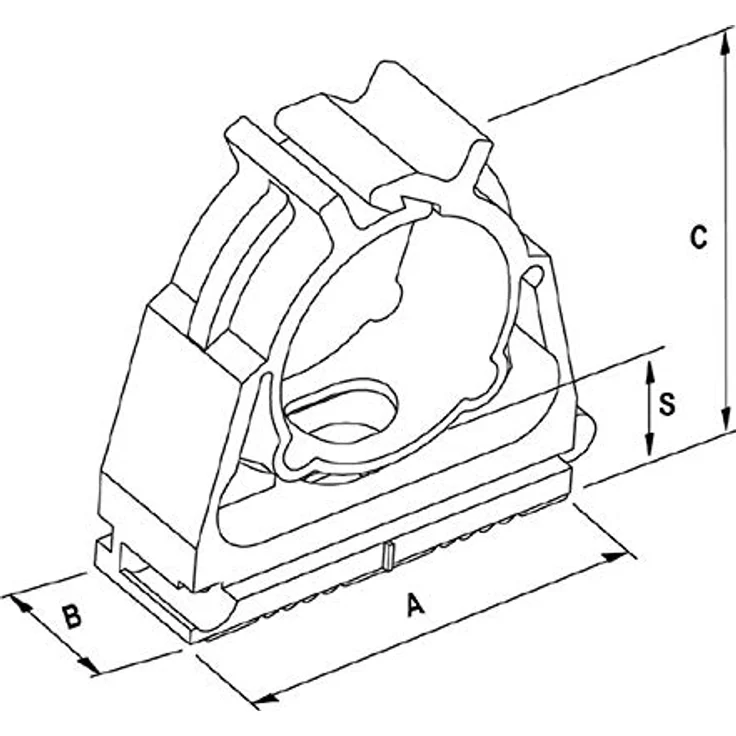 Fischer SCN 20 Verschlussclip, 36 mm Kunststoff zur Rohrbefestigung, halogen- und silikonfrei, 100 Stück – Bild 5