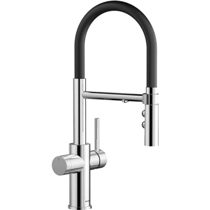 Blanco CATRIS-S FLEXO Küchenarmatur, 3-in-1 mit separatem Auslauf für gefiltertes Wasser, chrom – Bild 1