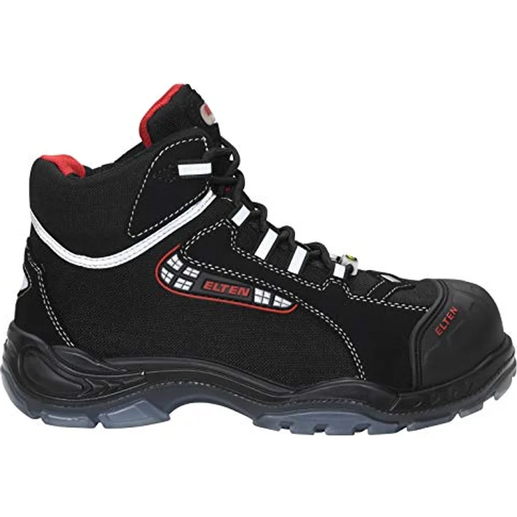 ELTEN Sicherheitsschuhe SANDER Pro ESD S3, Herren, Textil, Kunststoffkappe (leichter als Stahlkappe), leicht, sportlich, Schwarz/Rot, Größe: 46 – Bild 2