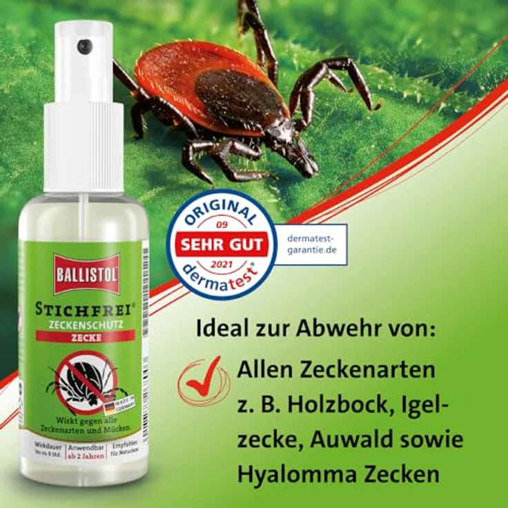 Ballistol 26900 Stichfrei Zeckenschutz, 100ml, langanhaltender Hautschutz mit 20% Icaridin für Outdoor-Aktivitäten – Bild 3