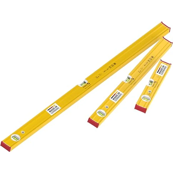 STABILA PRIME SET 80 AS, 3-teiliges Wasserwaagen Set (100 cm / 60 cm / 30 cm) mit integrierten Rutsch-Stopp-Stoppern, Horizontal- und Vertikal-Libelle, Made in Germany – Bild 1
