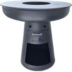 Dreamgarden Grill CIRCLE Feuerplatte ohne Grillrost Feuerschale Feuerkorb Grillplatte Feuerstelle Grillring schwarz Feuerplattengrill BBQ, Stahl S235JR pulverbeschichtet, 820x820x8mm