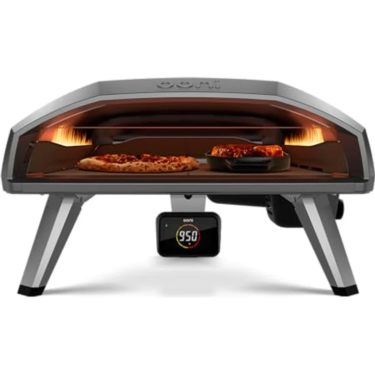 Ooni Koda 2 Pro, Gas Pizzaofen mit Bluetooth-fähigem Ooni Connect™ Digital Temperature-Hub, 500 °C Hitze, Glasvisier, großzügige Kochfläche – Bild 2