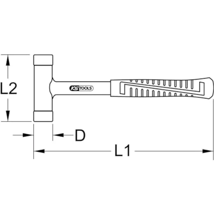 KS TOOLS Schonhammer, rückschlagfrei mit Stahlrohr 40 mm – Bild 4