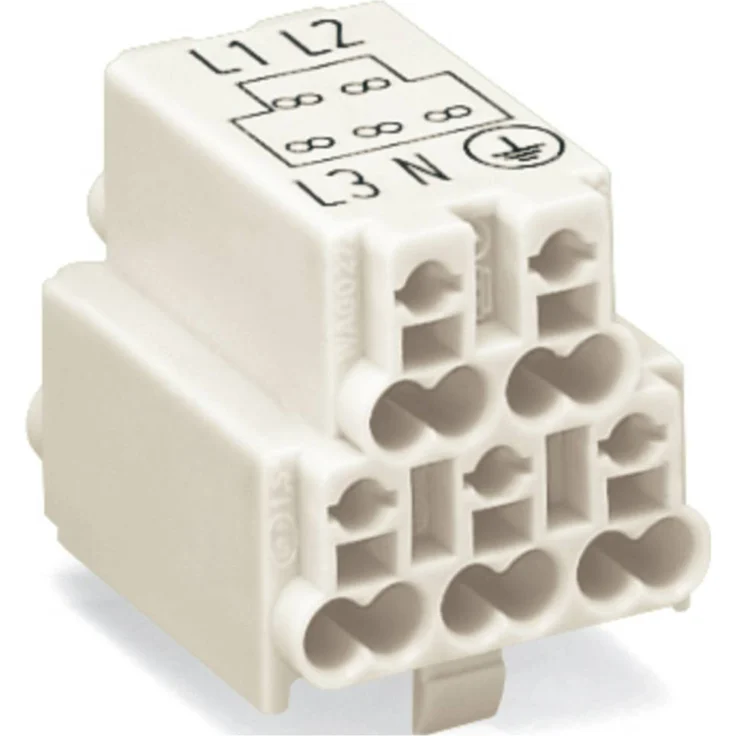 WAGO 272-122/001-000 Netzanschlussklemme, flexibel ohne Drücker, weiß, 500 Stück