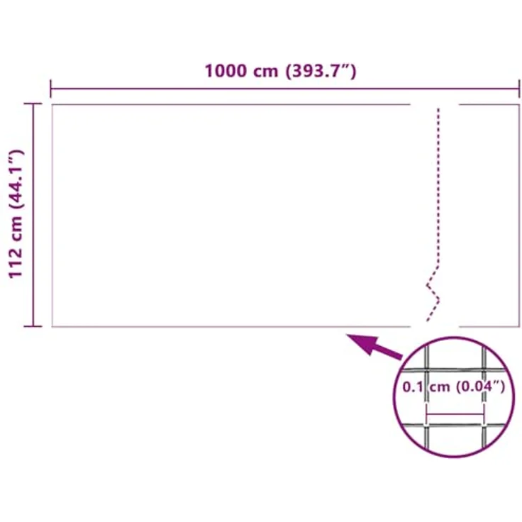 vidaXL Fliegengitter-Gewebe, Insektenschutzgitter aus Glasfaser, Weiß 112 x 1000 cm – Bild 8