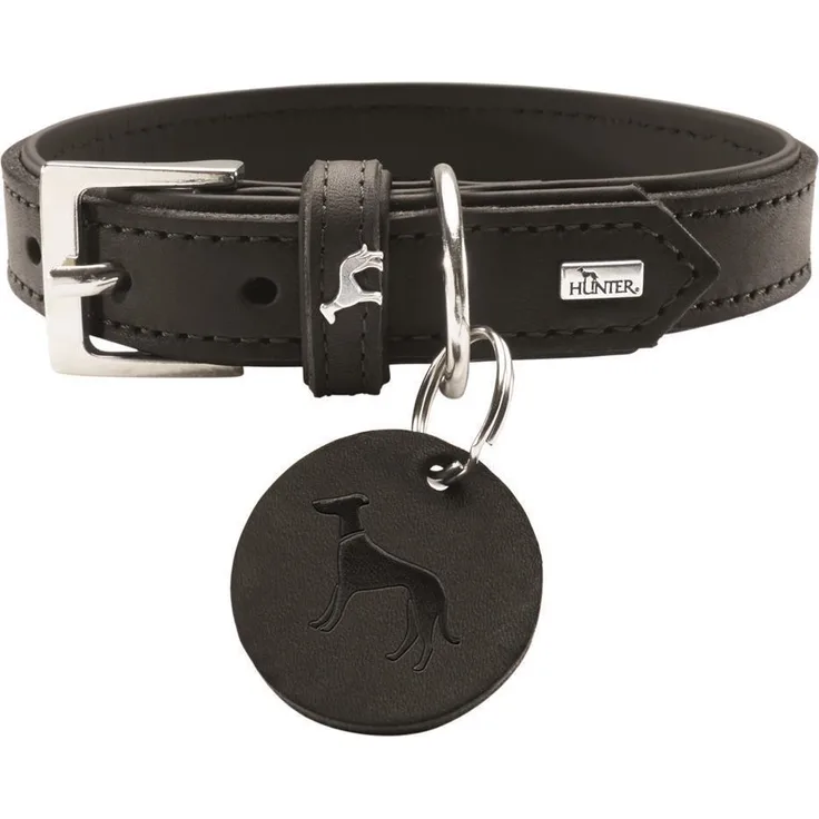 Hunter Hunde-Halsband Larvik schwarz M