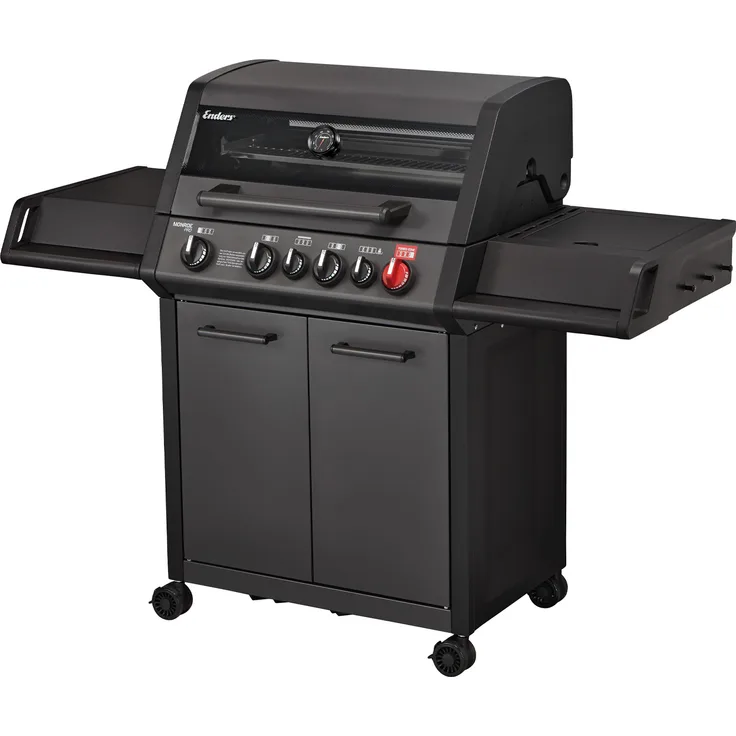 Enders Gasgrill Monroe Pro 4 SIK Turbo Shadow Campinggasgrill Standgrill Profigrillwagen