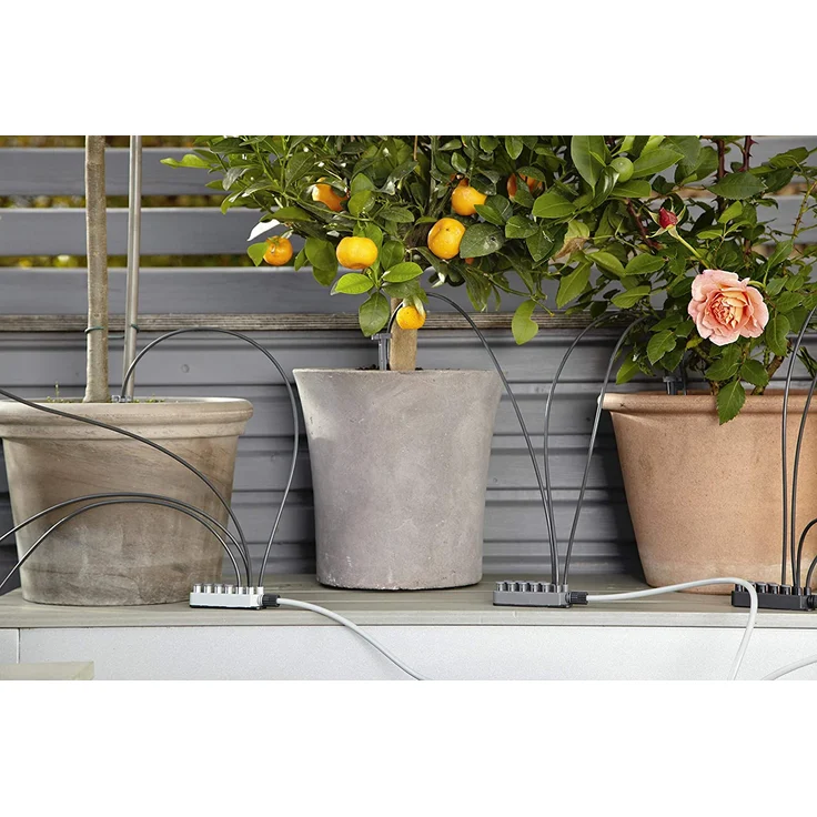 GARDENA city gardening Urlaubsbewässerung: Pflanzenbewässerungs-Set für drinnen und draußen, individuelle Bewässerung von bis zu 36 Pflanzen (1265-20) Netzbetrieb mit eingebautem Zeitschalter – Bild 2
