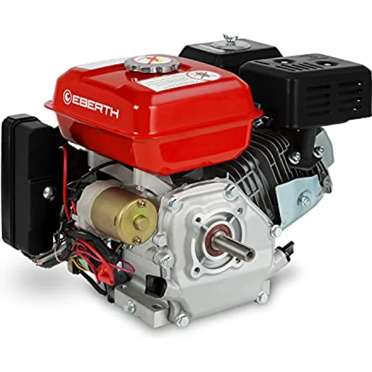 6,5 PS Benzinmotor (E-Start, 19,05 mm Wellendurchmesser, Ölmangelsicherung, 1 Zylinder, 4-Takt, luftgekühlt, Seilzugstart, Lichtmaschine, Batterie)