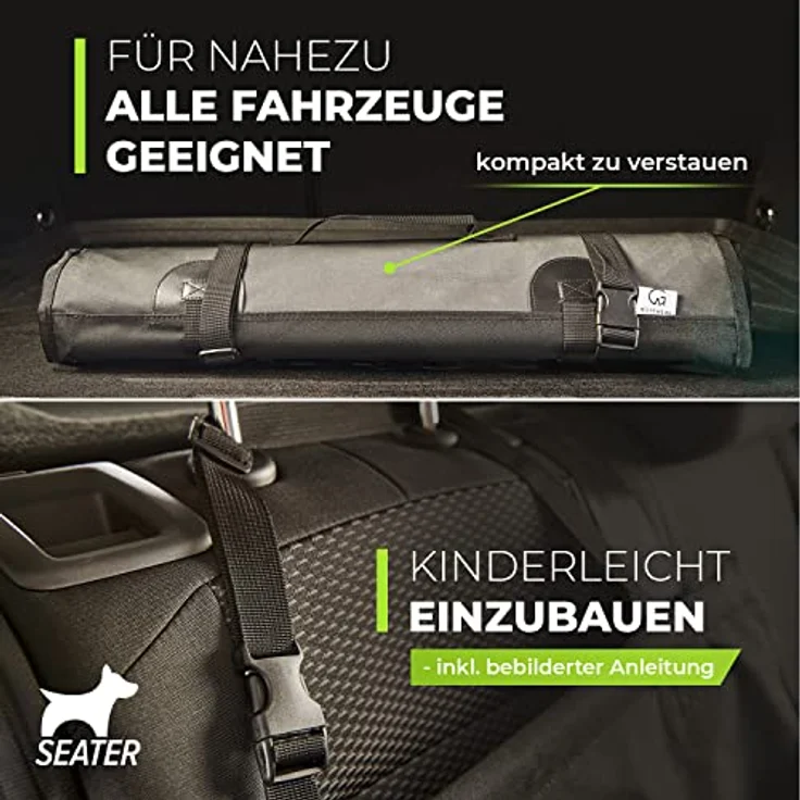 Rocky Hundeautositz Polyester Anschnallgurt faltbar flexibel Schwarz – Bild 7
