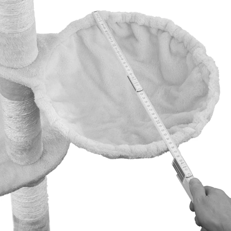 tectake Kratzbaum Fippi 201cm - grau/weiß – Bild 5