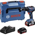 Bosch Professional GSB 18V-55 Akku-Schlagbohrschrauber 55 Nm 1750 U/min. 13 mm Metallbohrfutter 2 x 4.0 Ah + GAL18V-40 + L-BOXX