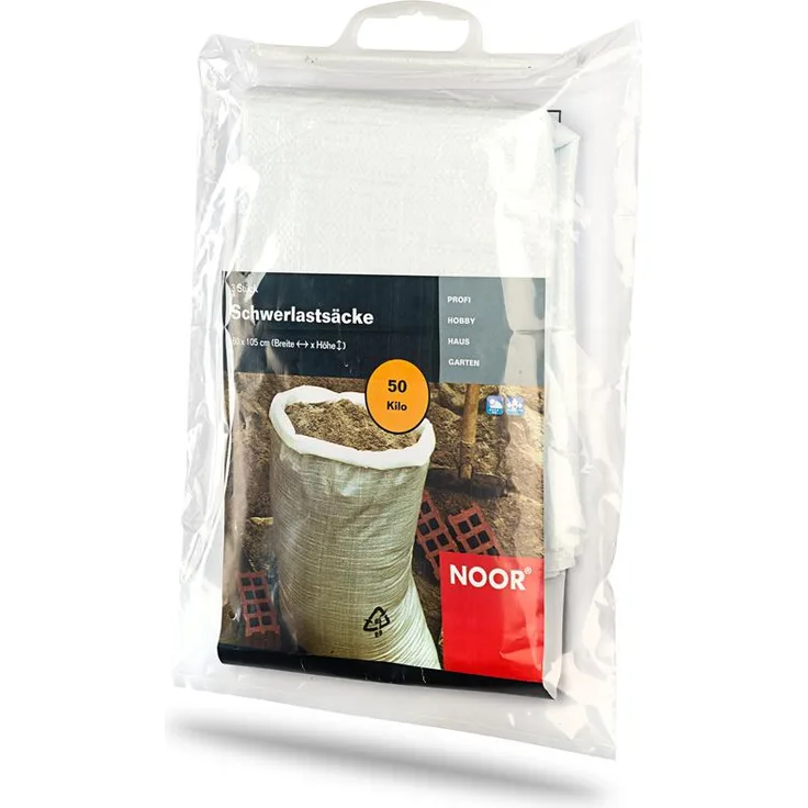 Schwerlastsäcke 50kg 60x105 cm 3 Stück Gewebesäcke