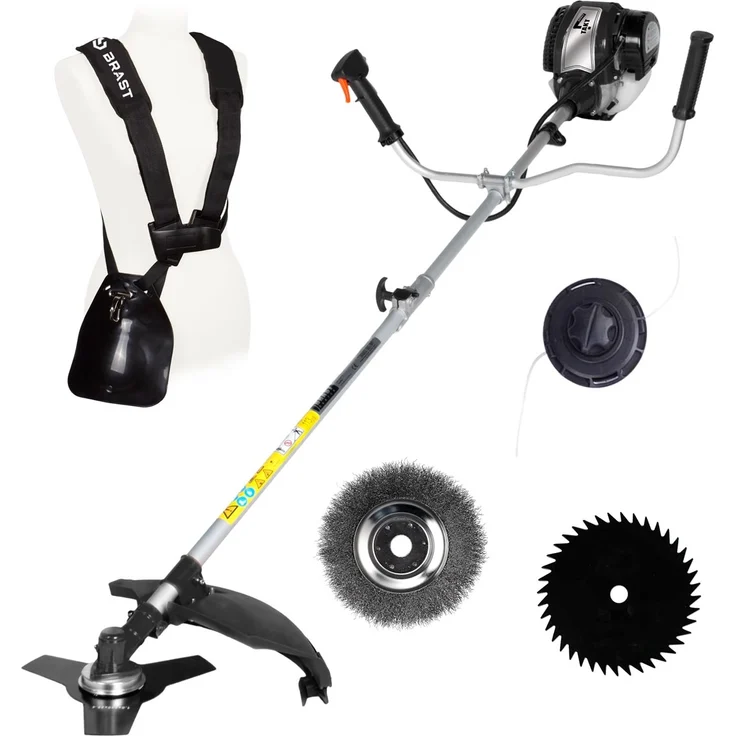 BRAST 4-Takt BENZIN 2 in 1 Motorsense Freischneider Rasentrimmer Sense Trimmer – Bild 1