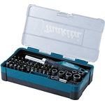 Makita B-36170 Bit-Schraubendreher, Ratschenschraubendreher-Satz Phillips, Pozidriv, Torx + Bit-Set 47-tlg. in Kunststoffbox