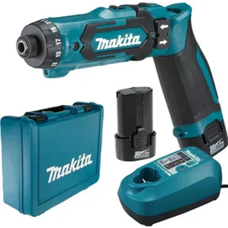 Makita DF012DSE Akku-Knickschrauber 7,2 V 2 x Akku und Ladegerät im Koffer – Bild 2
