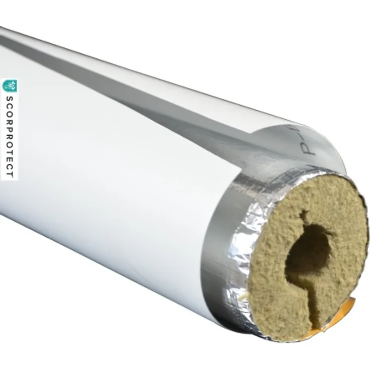 Scorprotect ® PVC Folienzuschnitt 1 m selbstklebend hellgrau für gedämmte Rohre : für gedämmtes Rohr 42 mm x 40 mm Isolierstärke