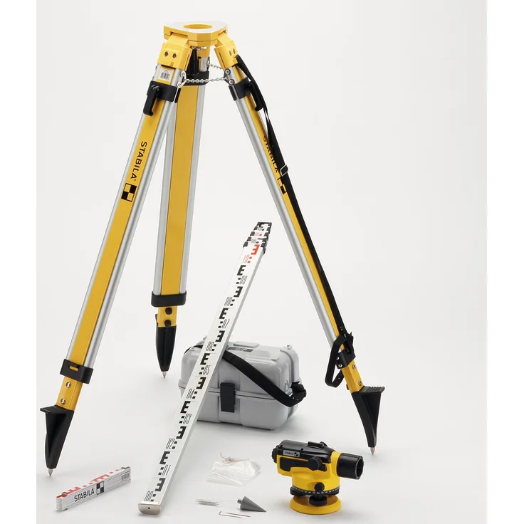 STABILA Optisches Nivellier OLS 26, 8-teiliges Set