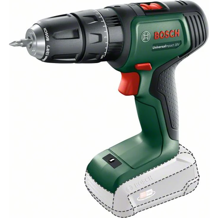 Bosch EasyImpact 18V-40 06039D8107 Power for All 18V Akku-Schlagbohrschrauber 1 x 2 Ah Akkupack PBA 18V 2.0Ah W-B mit Ladegerät mit Tragekoffer – Bild 1