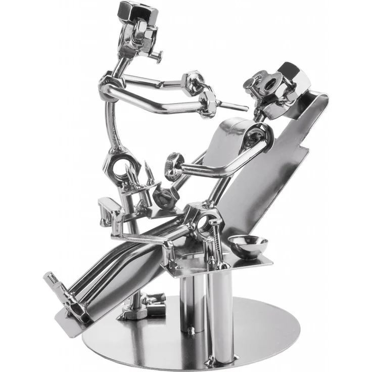 Schraubenmännchen Zahnarzt - Metallfigur Handarbeit - Eisenfigur Metallmännchen
