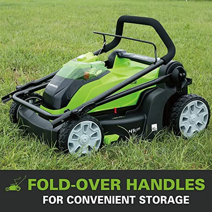 Greenworks Tools G40LM41K2X Rasenmäher 2in1 Mulchen & Mähen, Li-Ion 40V,mit 2 Akku 2 Ah & Ladegerät, 40 V, grün, 50l Fangkorb – Bild 7