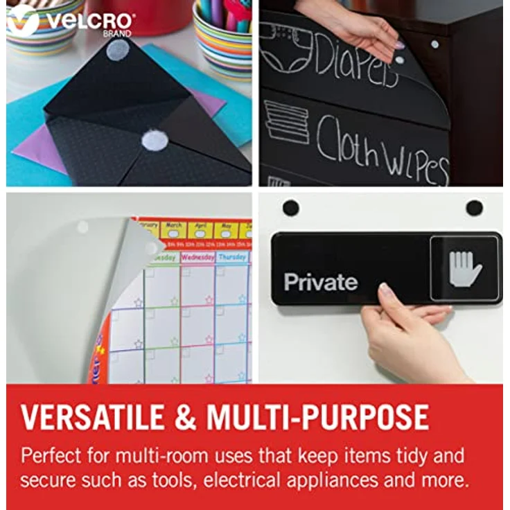VELCRO VEL-EC60228 Klettpunkte zum Aufkleben Haft- und Flauschteil (Ø) 16mm Schwarz 16 Paar - Preisvergleich – Bild 5