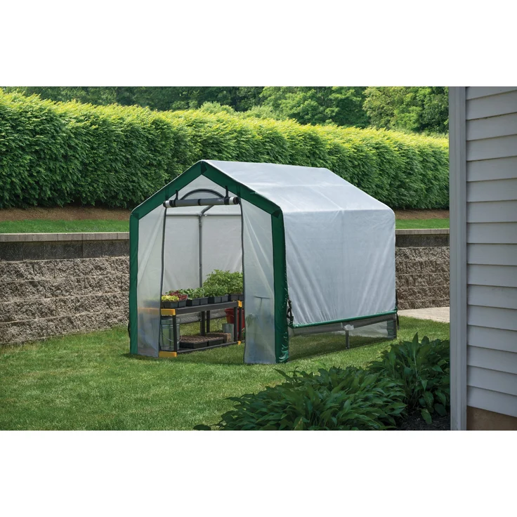 ShelterLogic Foliengewächshaus 180 x 240 cm, weiß / grün, 4,32 m² – Bild 1
