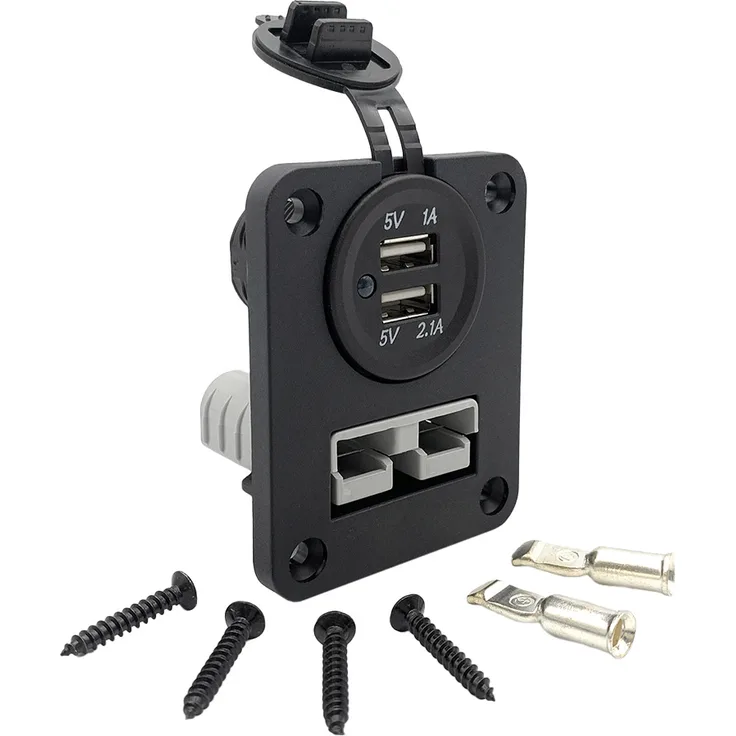 Offgridtec Einbaurahmen Anderson-Stecker - USB Steckdose