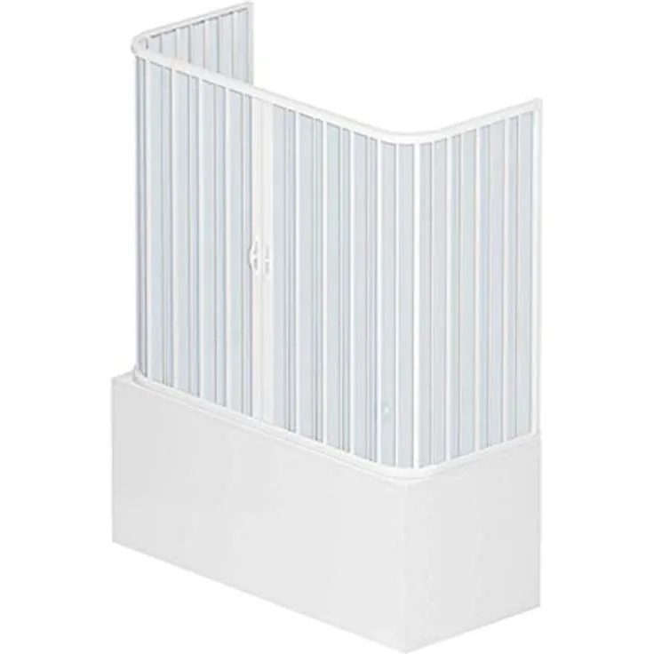 Dreiseitige PVC Badewanne-Kabine 70x160 mit zentraler Öffnung Mod. Nicla