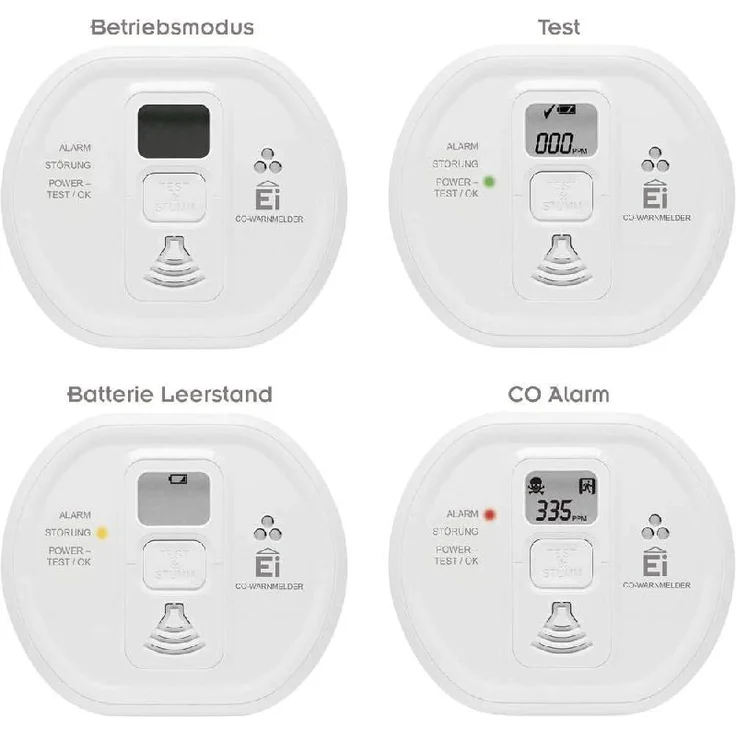 Ei Electronics Ei208D-3X179 Kohlenmonoxid-Melder inkl. 10 Jahres-Batterie batteriebetrieben detektiert Kohlenmonoxid – Bild 2
