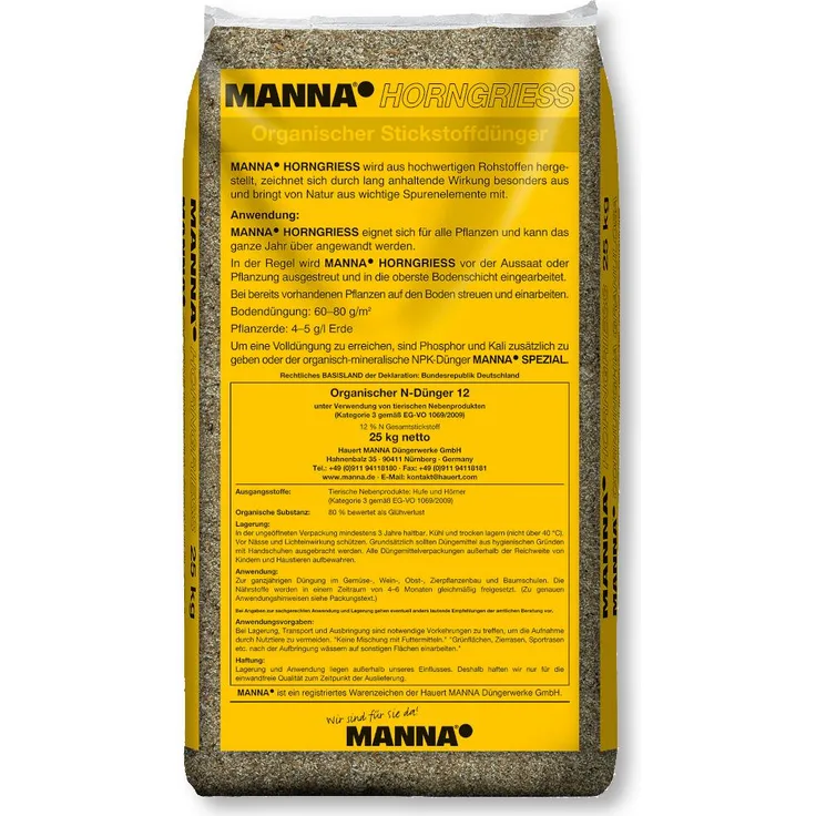 Manna Horngriess organischer Stickstoffdünger, 25 kg