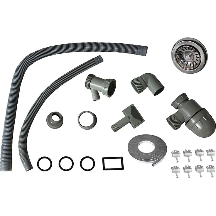 58CM Edelstahl Einbauspüle eckig + Ablage Spülbecken Spüle Küchenspüle Spüle – Bild 3